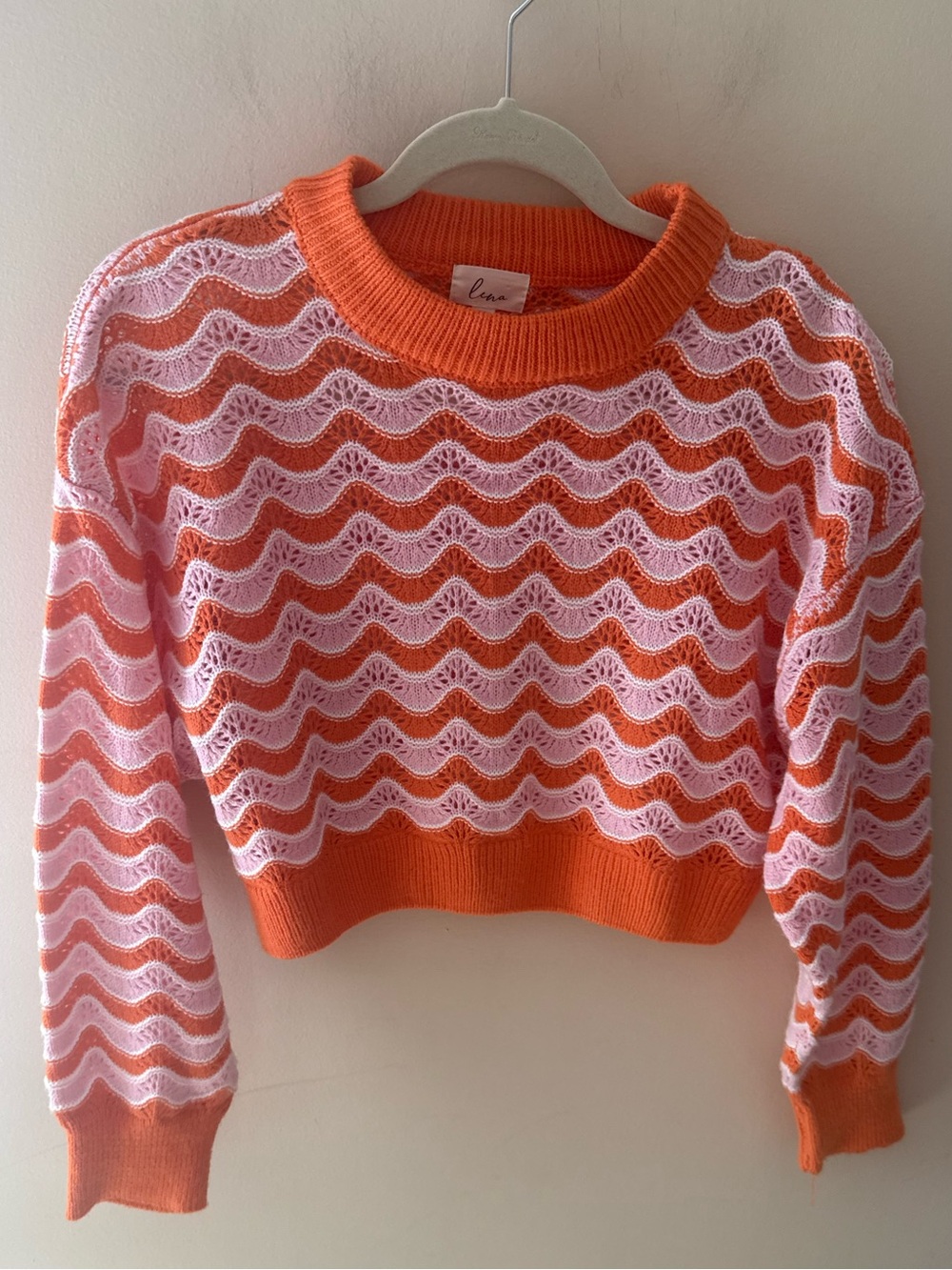 Lena boutique Striped Zig-Zag Chunky Sweater size M